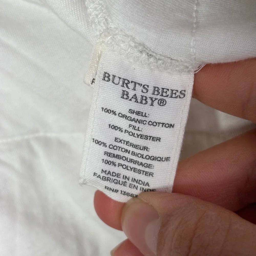 Burt's Bees‎ Baby Beekeeper Sleep Sack S White Tan Sheep Organic Cotton Quilted